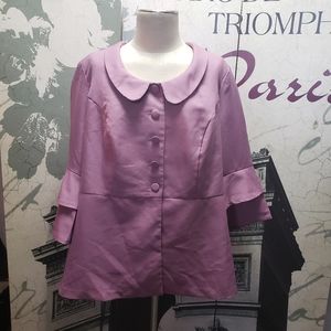 Allison Woods Muave Plus Size Blazer
